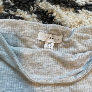 Soft Gray Bandeau Crop Top - Topshop